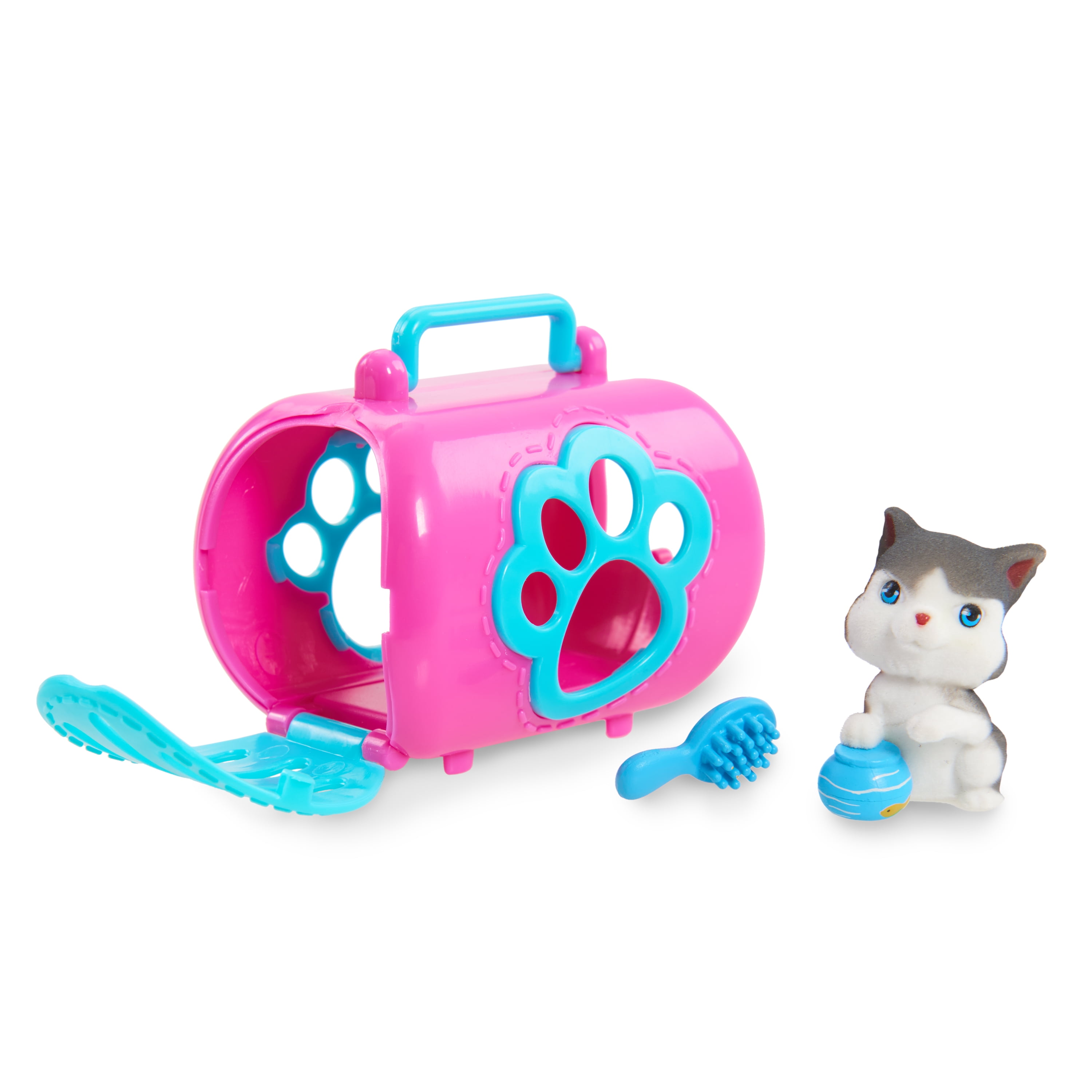 toy cat in carrier