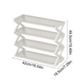 thumbnail image 3 of Fmbmuo Freestanding Shoe Rack Plastic 4 Tier Organizer, Minimalist for Entryway, Closet, Easy Assembly Portable Shoe Rack (Gray), 3 of 5