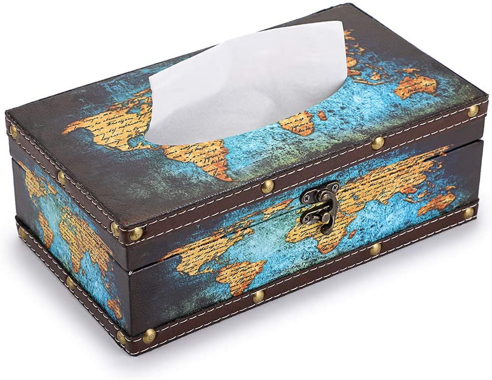 DIY Home Furniture Vintage Style Tissue Hold Box Napkin Paper Dispenser Case 