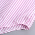 thumbnail image 5 of Women Long Sleeve Striped Button Down Shirt Tunic Top Loose Fit Lapel Collar V Neck Casual Plus Size Fall Clothes (5X-Large, Pink), 5 of 6