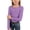 Purple, variant on Girls Long Sleeve Ribbed Stretch Tee Slim Fit Casual Basic Top for Kids Solid Crew Neck T Shirts Purple 8 Years-9 Years