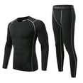 thumbnail image 2 of Moxiu Mens Base Layers Cold Weather Set Long Johns for Men Comfortable Fit Thermal Underwear Fleece Lined Top and Bottom Set with Pockets for Winter Gray,M, 2 of 3