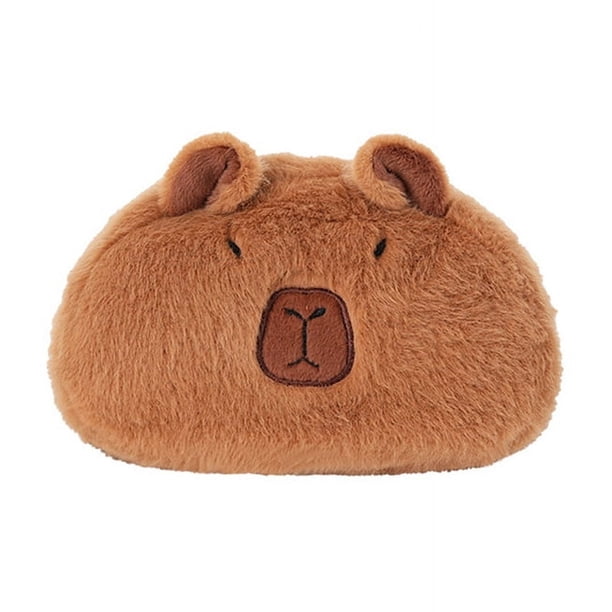 Porta pañuelos de peluche, divertida funda para caja de pañuelos con forma de capibara, caja de pañuelos de peluche, bolsa para coche con bonitos animales de dibujos animados