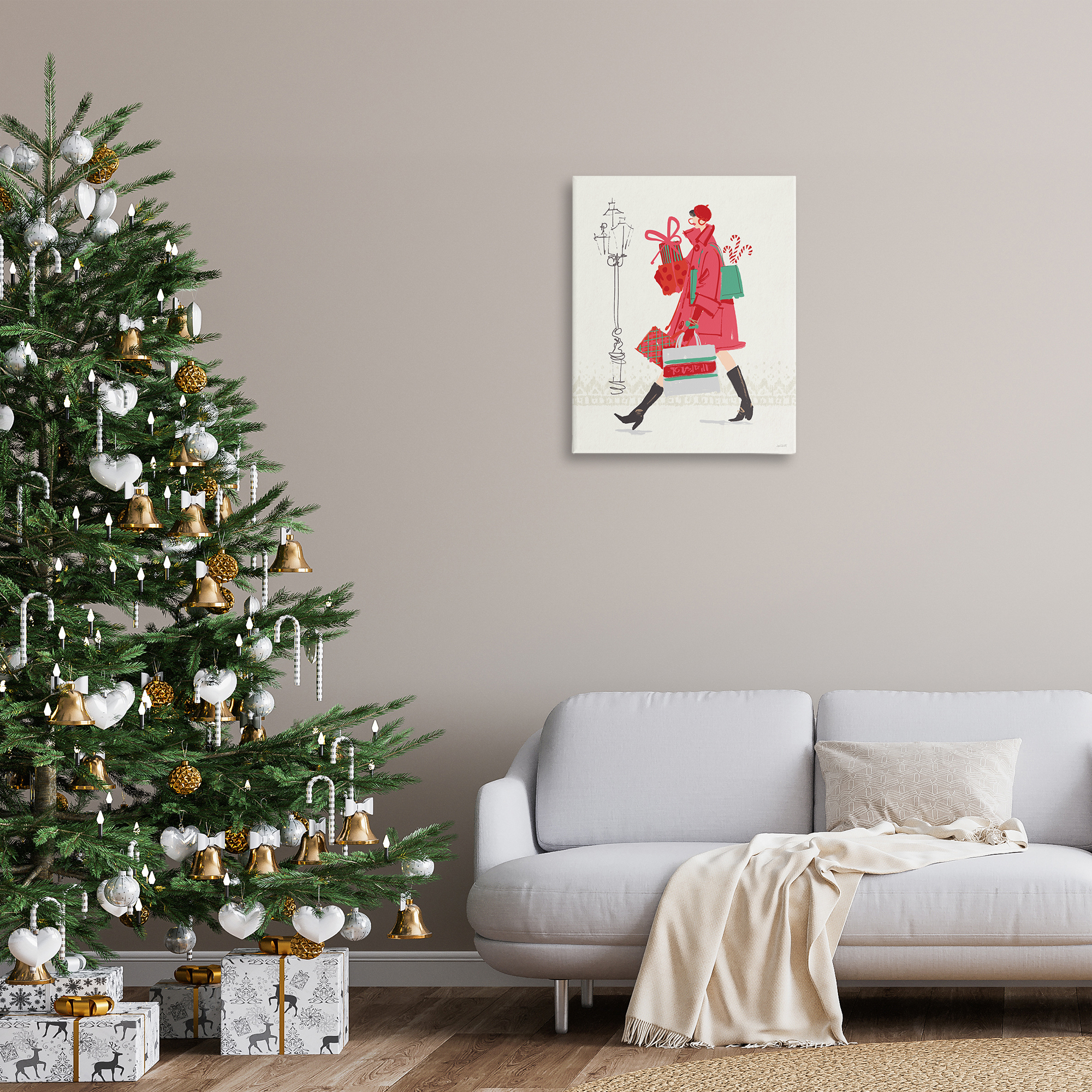 Stupell Industries Trendy Festive Fashion Holiday Painting Gallery Wrapped Canvas Art Prints Wall Art, 24 x 30