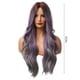 thumbnail image 3 of Peluca de colores mezclados, cabello largo rizado, estilo moño medio, peluca de moda natural, resistente al calor, 65 cm de largo, para mujer, ideal para uso diario., 3 of 8