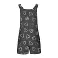 thumbnail image 6 of Penkiiy Women's Casual Denim Short Overalls Tie Knot Strap Shorts Jumpsuit Cute Summer Short Rompers Loose Sleeveless Jumpsuits S Dark Gray, 6 of 6