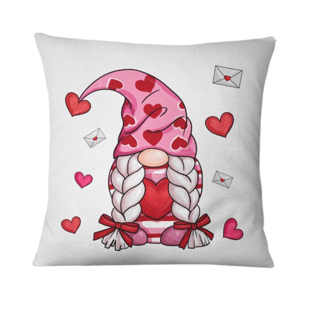 Nomeni Housse de Coussin, Poupée en Polyester, Housses de Coussin de la Saint-Valentin 18X18 Housses de Coussin Rouges pour Exprimer l'Amour Housses de Coussin de la Saint-Valentin pour Canapé Salon Décorations Maison