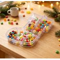 thumbnail image 7 of Transparent Stocking‑Shaped Candy Organizer Box, Multi‑Compartment Divided Plastic Case for Sweets Nuts, Versatile Container for Desktop Display and Gift Prep (Christmas Stocking), 7 of 7