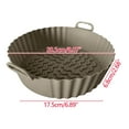 thumbnail image 3 of TIMIFIS Air Fryer Silicone Liners Kitchen Essentials Reusable Air Fryer Silicone Baking Pan Air Fryer Silicone Pad Air Fryer Lined 7.5 Inch Apartment Essentials For First Apartment, 3 of 6