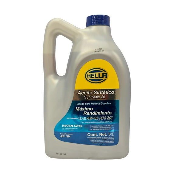 Aceite Motor 5w40 Hella Sintetico 5 Lts