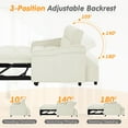 thumbnail image 3 of Lunale Loveseat Sleeper with USB/Type-C, Convertible Sleeper Sofa Bed for Living Room/Apt, Beige Velvet, 3 of 9