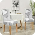 thumbnail image 4 of Chair Covers for Dining Chairs Set of 6,Geometric Stretch Dining Room Chair Cover Kitchen Parsons Chair Slipcovers (Pack of 6, Geometric), 4 of 6