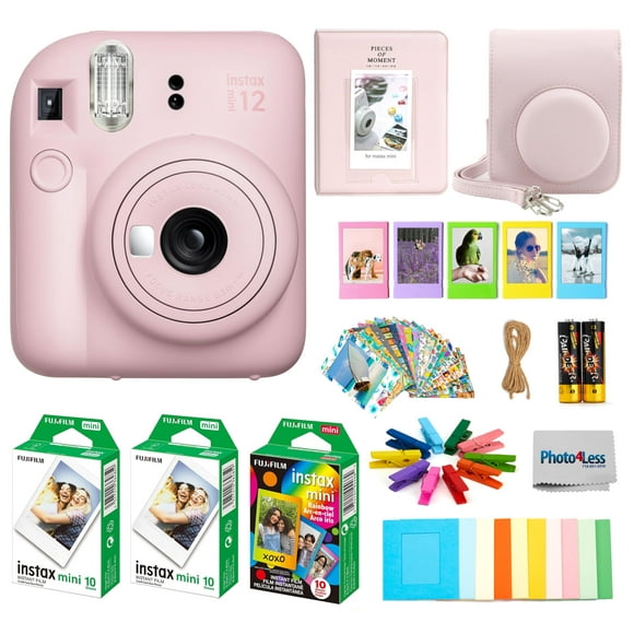 Cámara de película instantánea Fujifilm Instax Mini 12 con accesorios