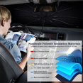Upgraded Car Windshield Sun Shade Umbrella with Pull Cord Foldable