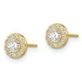 thumbnail image 2 of 14K Yellow Gold Madi K Cubic Zirconia Circlepost Earrings, 2 of 7