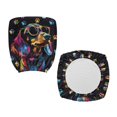 thumbnail image 4 of FKELYI Office Chair Slipcovers Colorful Funny Dachshund Dog Paw Print Removable Chair Covers Pack of 2 Breathable Desk Chair Covers Computer Chair Backrest and Cushion Seat Cover, 4 of 7