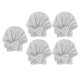 thumbnail image 3 of Juego de 5 toallas para el cabello de secado rápido de color gris con diseño de lazo y fibra de carbono que absorben el agua, 3 of 8