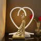 thumbnail image 3 of Nordic Home Decor Sweet Couple Statue Modern Living Room Room Decoration Figurines Interior Desk Accessories Wedding Gift My Lux Decor Round, 3 of 21