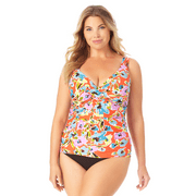 Anne Cole Plus - Twist Front Underwire Tankini Swim Top