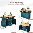thumbnail image 3 of Dual Drop Leaf & Folding Design / Transformable Kitchen Island for Dining, Work, and Storage, 3 of 6