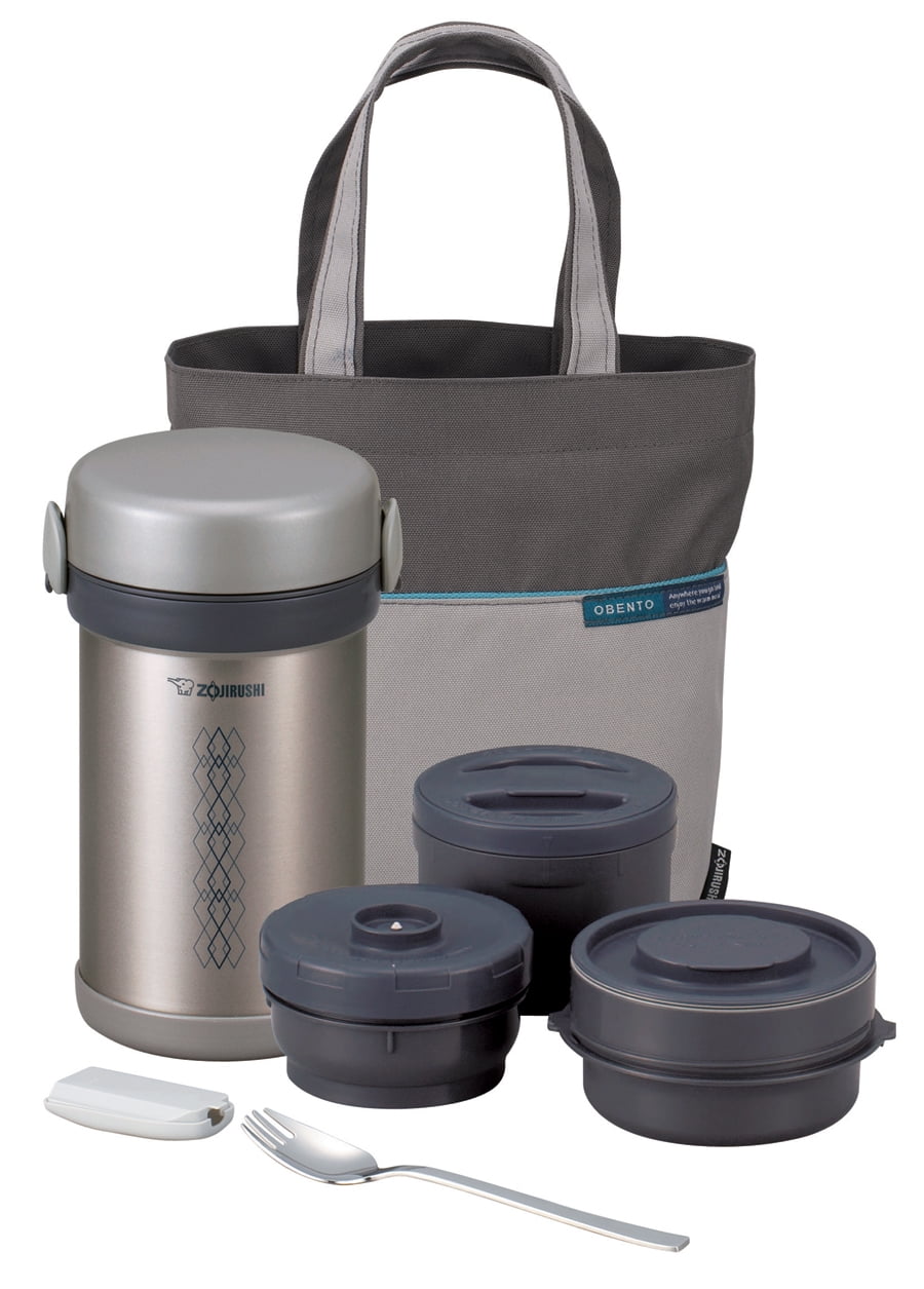 Zojirushi SLNCE09ST Ms. Bento® 28oz Stainless Steel Lunch Jar Set