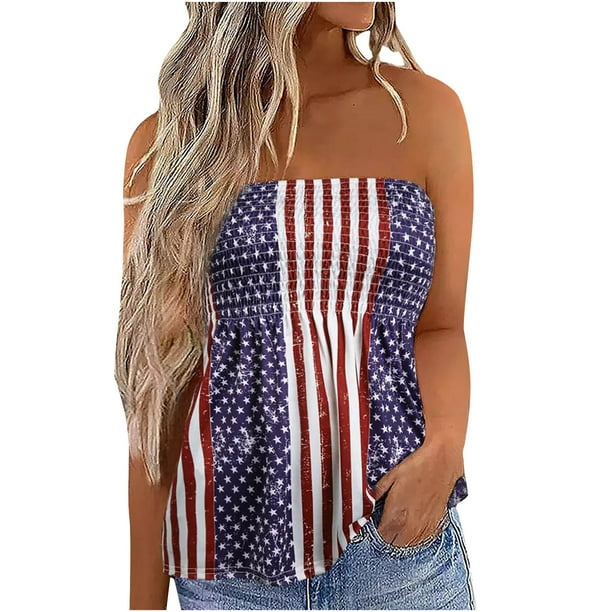 Blusa informal sin tirantes con hombros descubiertos para mujer Pompotops lopia993057