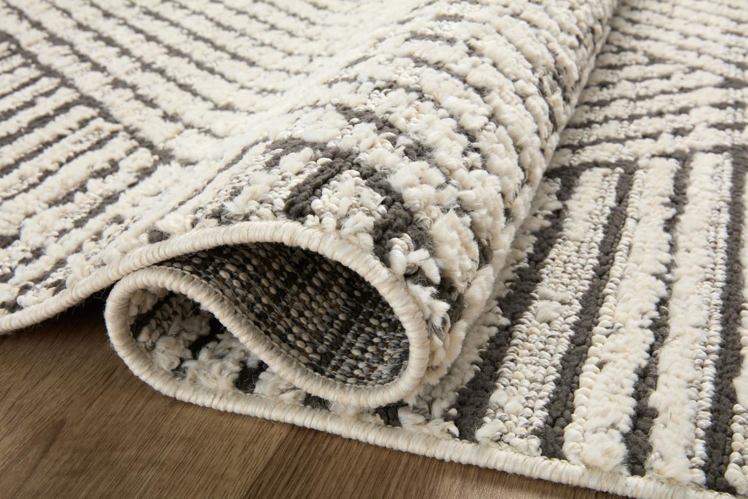 Loloi Fabian Charcoal / Ivory 7'-10" x 10' Area Rug