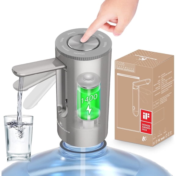 Universal Water-Bottle Pump Dispenser 5-Gallon:  Foldable Automatic Water Bottle Pump, Portable Electric Drinking Water Pump USB  1-5 Gallon Water Bottle ,