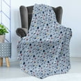 thumbnail image 4 of Sailing Soft Flannel Fleece Throw Blanket, Rhythmic Marine Sailboats Race Open Sea Swelling Illustration, Cozy Plush for Indoor and Outdoor Use, 50" x 70", Multicolor, by Ambesonne, 4 of 5