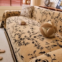 NAYOROOM Vintage Khaki Couch Cover,Chenille Sofa Cover Slipcover Sofa Towel Furniture Cover（71"x 134"）