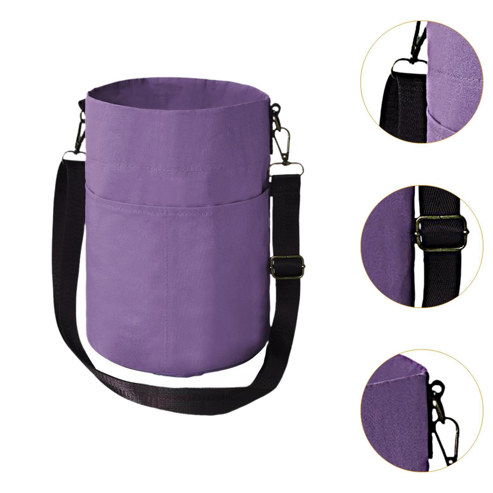 HILABEE Yarn Storage Organizer, Knitting Bag, Handbag, Knitting Tote, Sturdy Carrying Bag, Sewing Accessories, Crochet Bag, Yarn Holder Purple