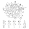 thumbnail image 1 of Uxcell Kit de Tornillos y Tuercas Hexagonales Transparentes de 30 Piezas, Tornillos de Cabeza Redonda de Acrílico Plástico M4x16mm, 1 of 7