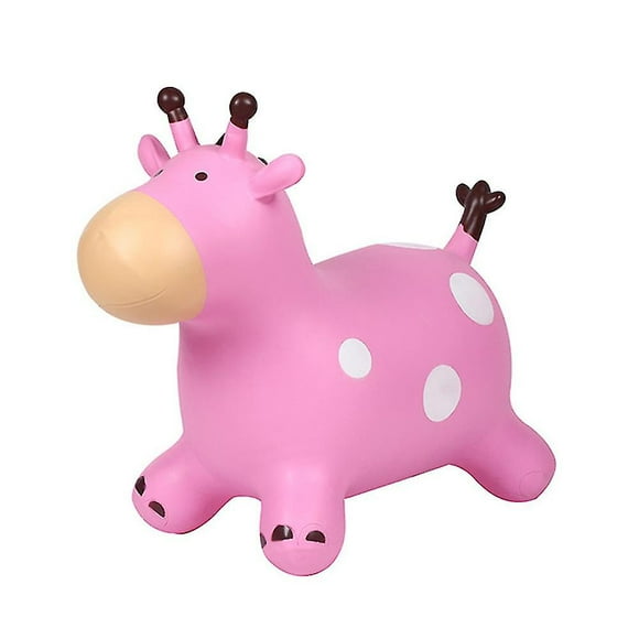 Kids Inflatable Giraffe Space Hopper Bouncer Indoor Outdoor Ride On Jumping Sound Animal Toys Gift