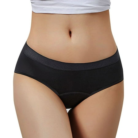 Black X-Large 4 Layer Anti Side Plus Size Maternity Underwear Over The Belly 3X Leakage Menstrual Pants Womens Panties Women Pack Mid Waist Large SizeShort Panties Women
