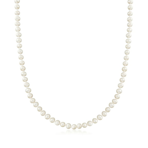 Pure Collection by Ross-Simons 4-4.5mm Cultured Pearl Necklace in 14kt Yellow Gold, Women's, Adult