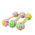 thumbnail image 2 of Candy Colored Rope Woven Dumbbell Pet Dog Cat Teeth Grinding Mouth Toy, 2 of 5