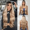 thumbnail image 4 of European and American Cross-Border New Women's Deep Brown Wavy Fashion Long Curly Wig Full Head Hairstyle Wigs, 4 of 10