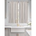 thumbnail image 4 of Bedroom Curtains 63 Inches length, Beige Window Treatment Curtain Drapes, Farmhouse Simple Abstract Striped Wooden Grain Rod Pocket Curtain Panels for Living Room Kitchen, 42"x63", 2 Panels, 4 of 7