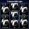 thumbnail image 4 of Cargador de mandos con soporte para auriculares RGB para PS5, estación de carga con dos puertos USB y soporte para auriculares de Xbox, 4 of 6