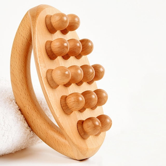 Herramienta de cepillo de de de madera, regalos de relajación manual portátil de mano, para cuello, brazos, hombros, espalda, cuerpo. Salvador Cepillo de masaje de raspado