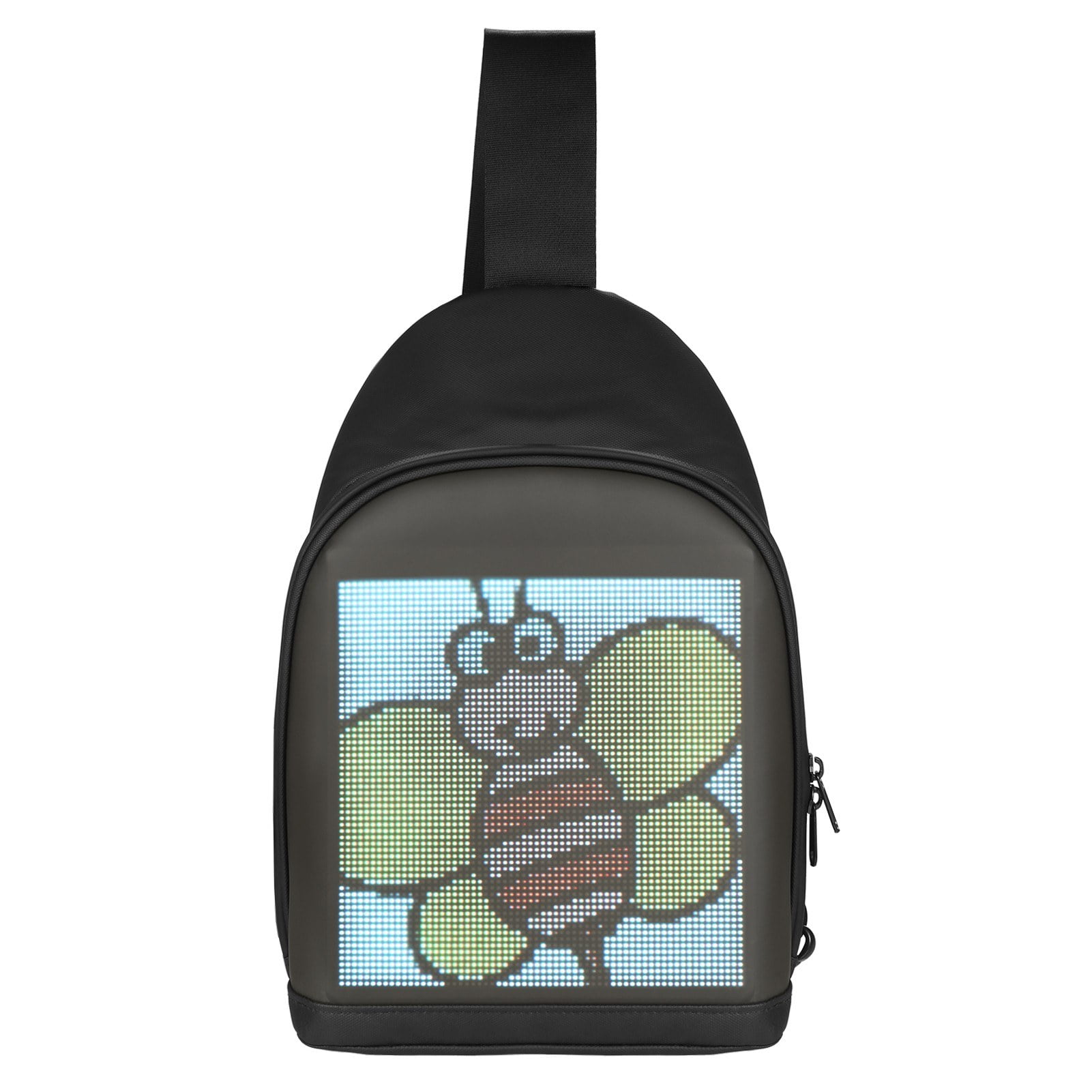 LED Color Screen Sling Bag Customizable Backpack for Travel and School