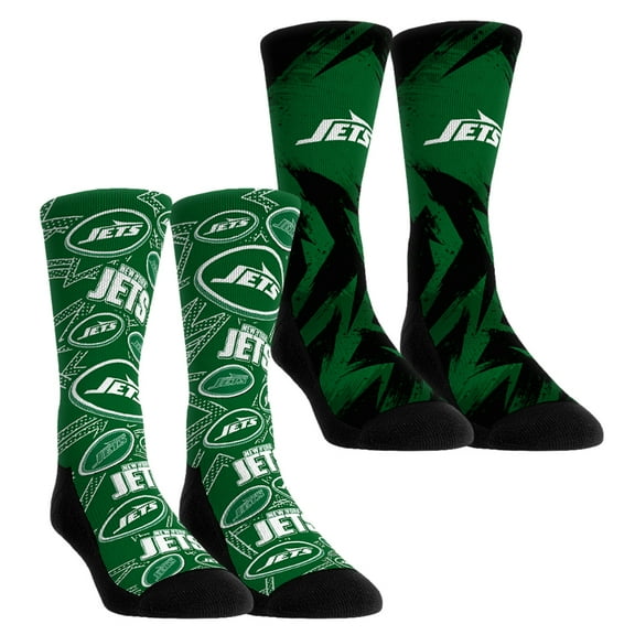 Unisex Rock Em Socks   New York Jets Gameday Two-Pack Crew Socks Set