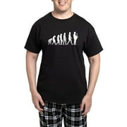 CafePress - Evolution Saxophone Men's Dark Pajamas - Men's Dark Loose Fit Cotton Pajama Set