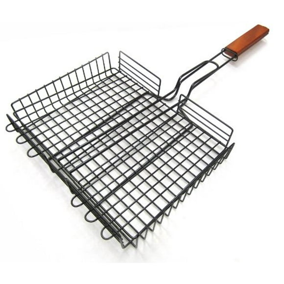21st Century GB67A10 Non-Stick Rosewood Handle Adjustable Steak Basket