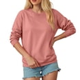 thumbnail image 6 of idosla Sweatshirt for women Side Split Fall Fashion 2025 Long Sleeve Shirts Trending Now (Watermelon Red, S), 6 of 7