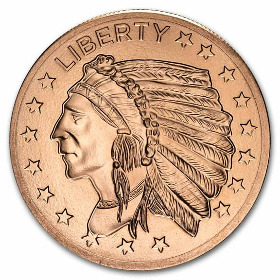 1 oz Copper Round - Incuse Indian