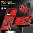 thumbnail image 4 of Drop Resistant Armor Case for Samsung Galaxy A12 6.5 Inch with Camera Slide Design Adjustable Ring Kickstand Phone Cover for Samsung Galaxy A12,Red, 4 of 7