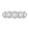 thumbnail image 3 of Arista 1.50 ct Round 5 Swarovski Stone Engagement Ring in Pink Sterling Silver, 3 of 4