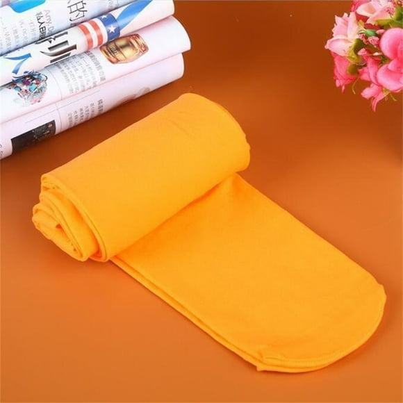 Bunenne Pantyhose for Women Cute Socks for Women Knee High Socks for Women Candy Colors Opaque Footed Socks Tights Slim Pantyhose Women Stockings Thigh High Stockings Tights for Women Orange One Size