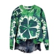 thumbnail image 6 of Women's St. Patrick's Day Print Sweatshirts Fashion Graphic Crewneck Long Sleeve Casual Pullover Tops (S, Green), 6 of 7